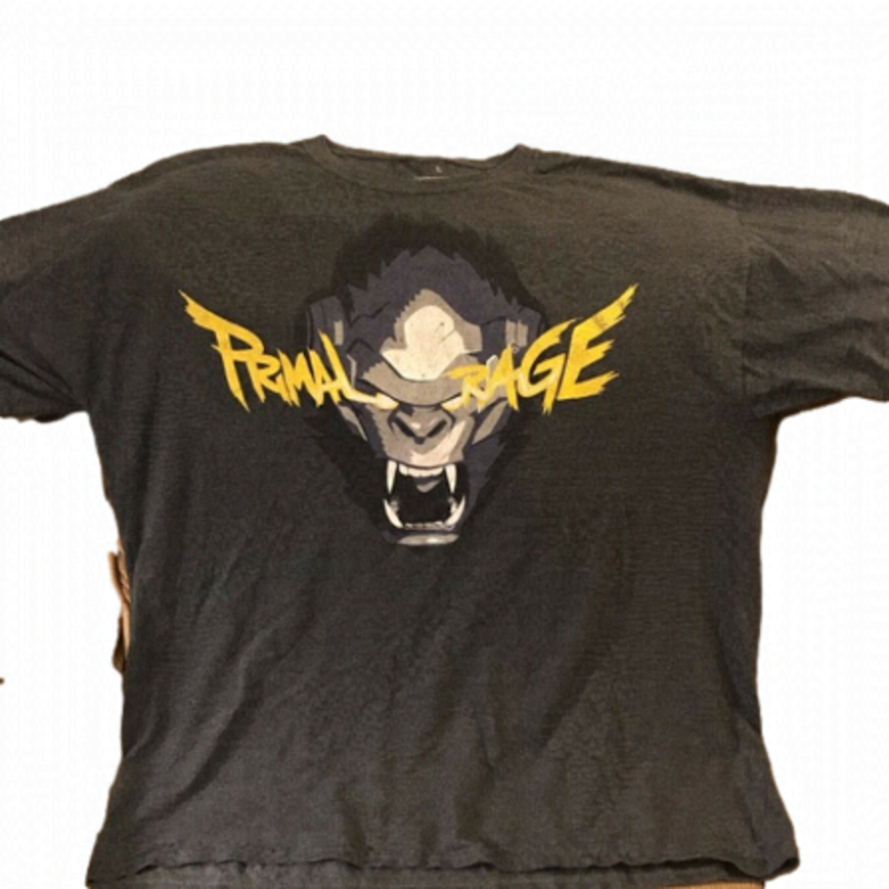 primal Rage XL T-shirt. Charcoal grey.